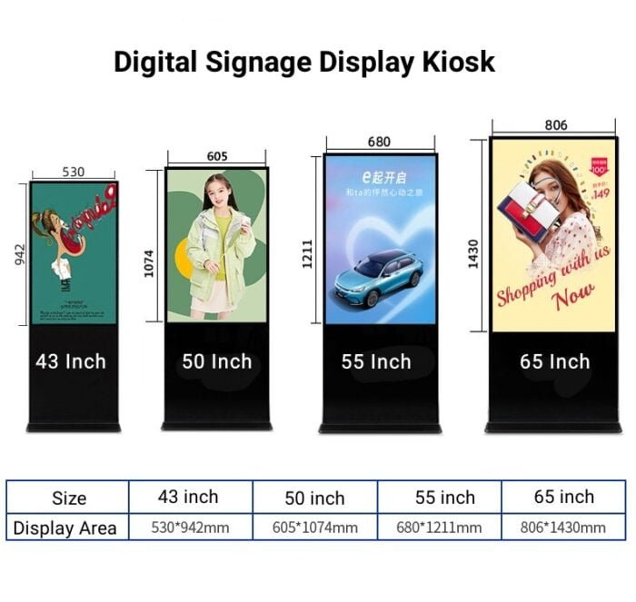 Touchscreen Digital Display Totem 3