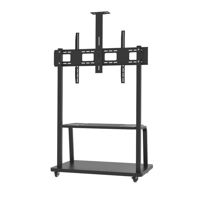 Rolling Stand Display Cart with Storage Space.