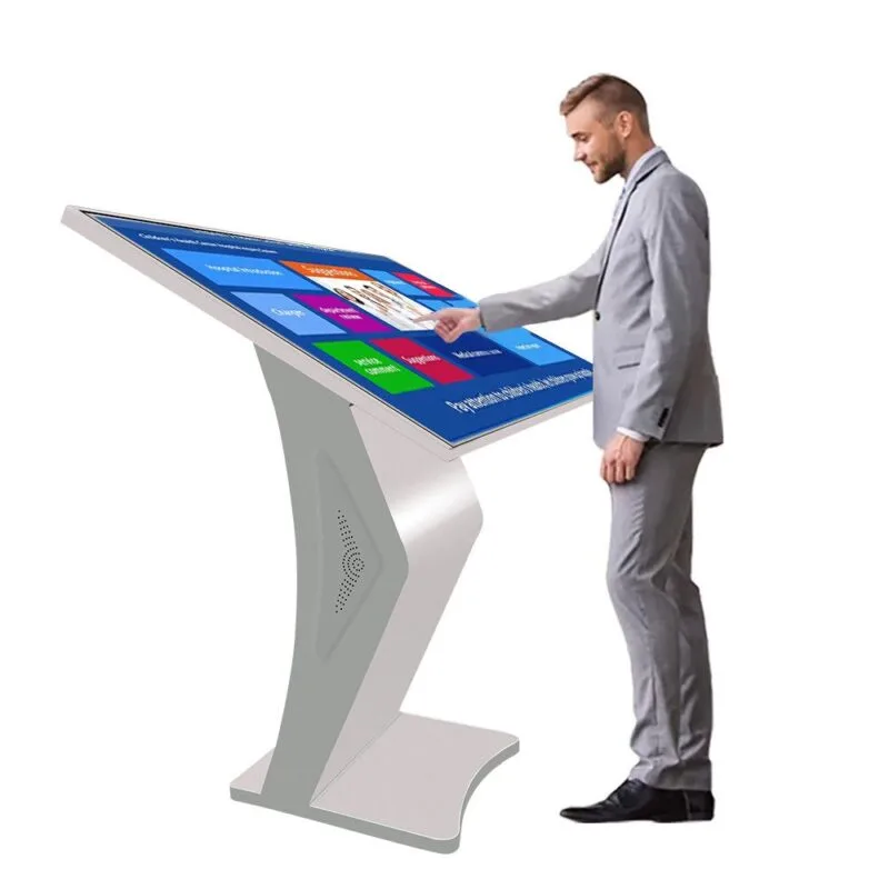 Premium floor standing interactive touch screen kiosk for commercial use